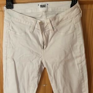 Paige white mid rise jeans 27
